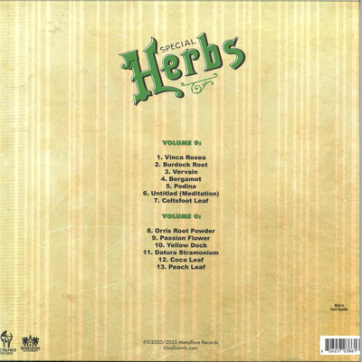 Metal Fingers Presents: Special Herbs Vols 9&0 (Gatefold) Evergreen Vinyl