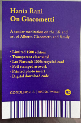 On Giacometti (Clear Vinyl)