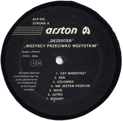 Wszyscy Przeciwko Wszystkim [Used / Second Hand]