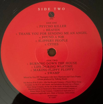 Stop Making Sense: Music From A Film By Jonathan Demme And Talking Heads