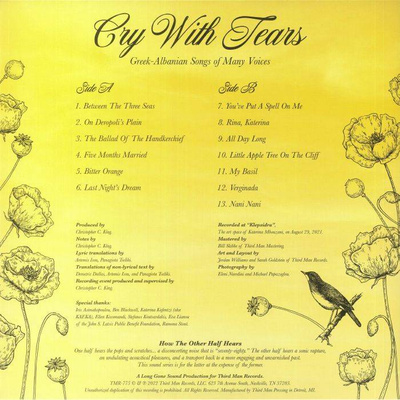 Cry With Tears: Greek-Albanian Songs Of Many Voices