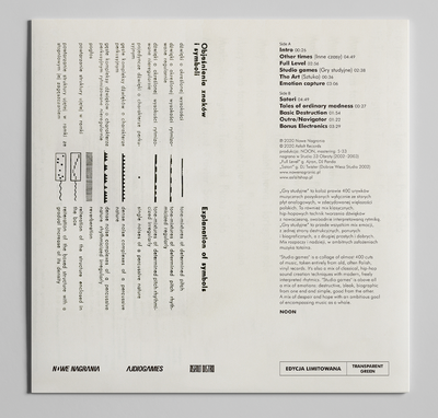 Gry Studyjne (Limitowana Edycja) 180g Transparent Green Vinyl