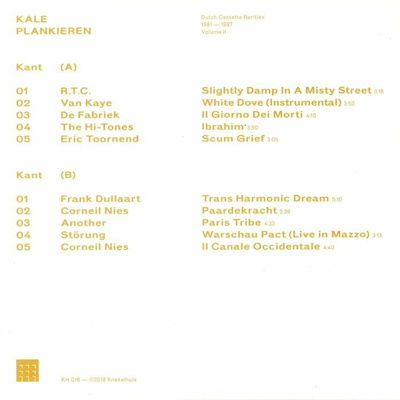 Kale Plankieren - Dutch Cassette Rarities 1981 - 1987 Volume II