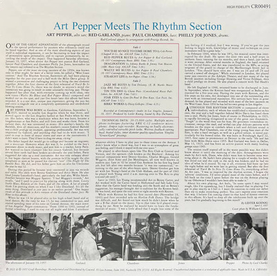 Art Pepper Meets The Rhythm Section (180g) (Record Store Day 2022)