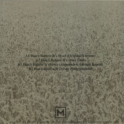 Don't Believe It's Over