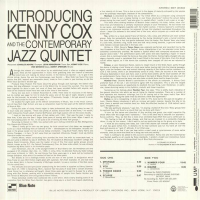 Introducing Kenny Cox And The Contemporary Jazz Quintet (180g)