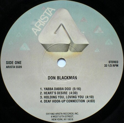 Don Blackman [Used / Second Hand]