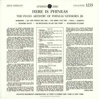 Here Is Phineas (The Piano Artistry Of Phineas Newborn Jr.) 180g