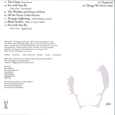 Black Antlers (Clear Red Vinyl)