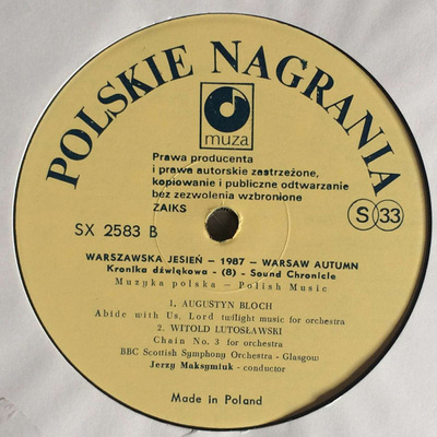 Warszawska Jesień - 1987 - Warsaw Autumn (Kronika dźwiękowa Nr 8 - Sound Chronicle No. 8)