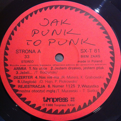 Jak Punk To Punk [Used / Second Hand]
