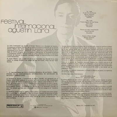 Festival Internacional Agustin Lara [Used / Second Hand]
