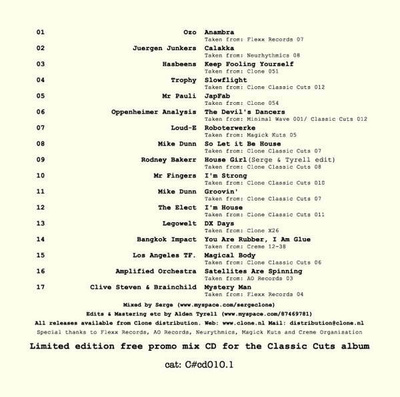 Classic Cuts (mixed by Serge) promo