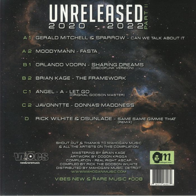 Unreleased 2020-2022 Part II: Compiled By Rick Wilhite - Vibes New & Rare Music 008