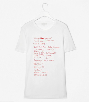 Running Back Tee "Kerri" - Red On White Print