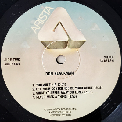 Don Blackman [Used / Second Hand]