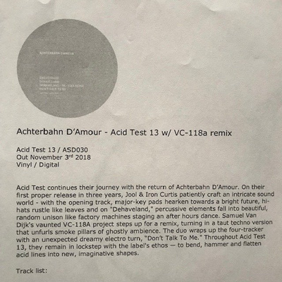 Acid Test 13 promo