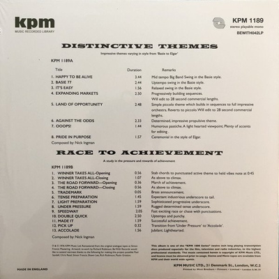 Distinctive Themes / Race To Achievement (180g)