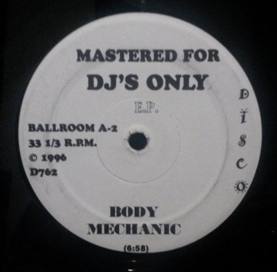Mastered For DJ's Only E.P. - Numbers / Body Mechanic