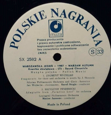 Warszawska Jesień - 1987 - Warsaw Autumn (Kronika dźwiękowa Nr 7 - Sound Chronicle No. 7)