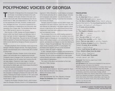 Sacred Music: Polyphonic Voices Of Georgia