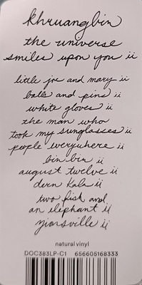 The Universe Smiles Upon You II (Natural Milky Clear Vinyl)