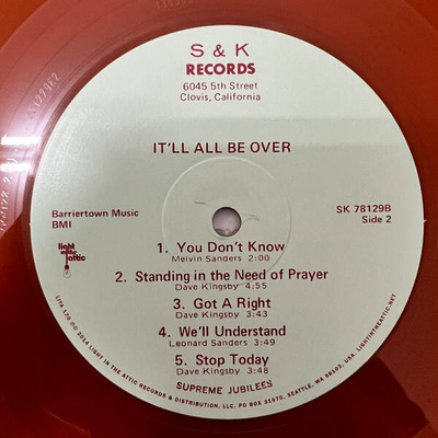 It'll All Be Over (Gatefold) Maroon Opaque & Yellow Transparent Vinyl