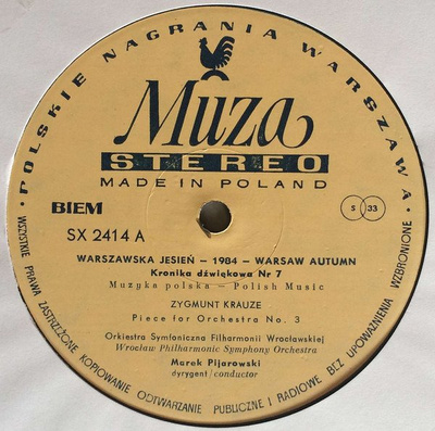 Warszawska Jesień - 1984 - Warsaw Autumn (Kronika dźwiękowa Nr 7 - Sound Chronicle No. 7)