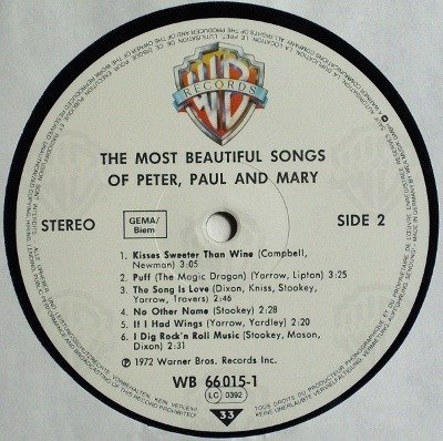 The Most Beautiful Songs Of Peter, Paul And Mary