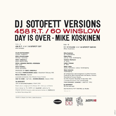 DJ Sotofett Versions - 458 R.T. / 60 Winslow