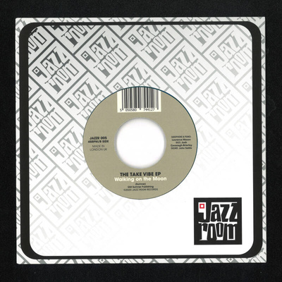 Take Vibe EP (Golden Brown / Walking On The Moon) White-Blue Splatter Vinyl