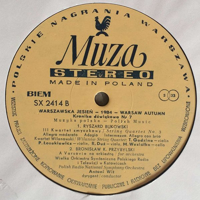 Warszawska Jesień - 1984 - Warsaw Autumn (Kronika dźwiękowa Nr 7 - Sound Chronicle No. 7)