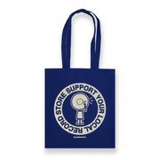 Support Your Local Record Store Tote Bag (Blue)