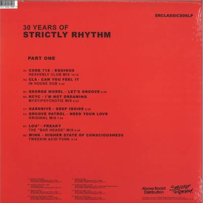 30 Years Of Strictly Rhythm Part One (Red Vinyl Repress)
