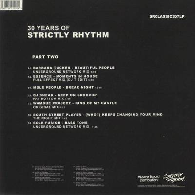 30 Years Of Strictly Rhythm Part Two (Clear Vinyl Repress)
