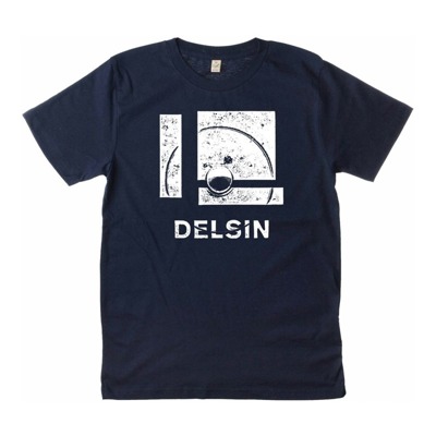 Delsin - Label Stamp, Denim Blue w/ White Print