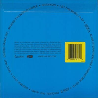 Let The Music Play (Alan Fitzpatrick 6AM Terrace Mix) (Clear Blue Vinyl)