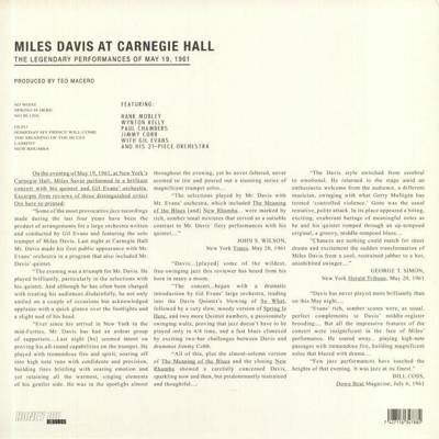 Miles Davis At Carnegie Hall: The Legendary Performances Of May 19, 1961