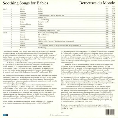 Soothing Songs For Babies (Berceuses Du Monde)