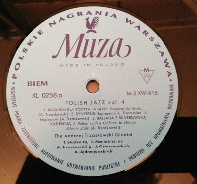 The Andrzej Trzaskowski Quintet (Polish Jazz Vol. 4) 180g