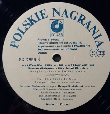 Warszawska Jesień - 1989 - Warsaw Autumn (Kronika dźwiękowa Nr 3 - Sound Chronicle No. 3)