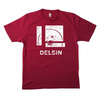 Delsin - Label Stamp, Dark Red w/ White Print